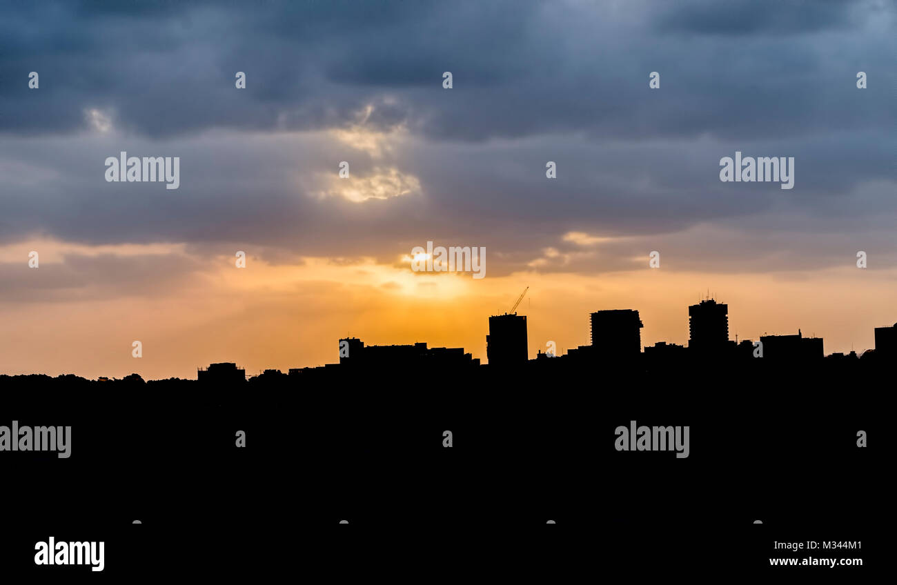 City Skyline bei Sonnenuntergang, Sydney, New South Wales, Australien Stockfoto