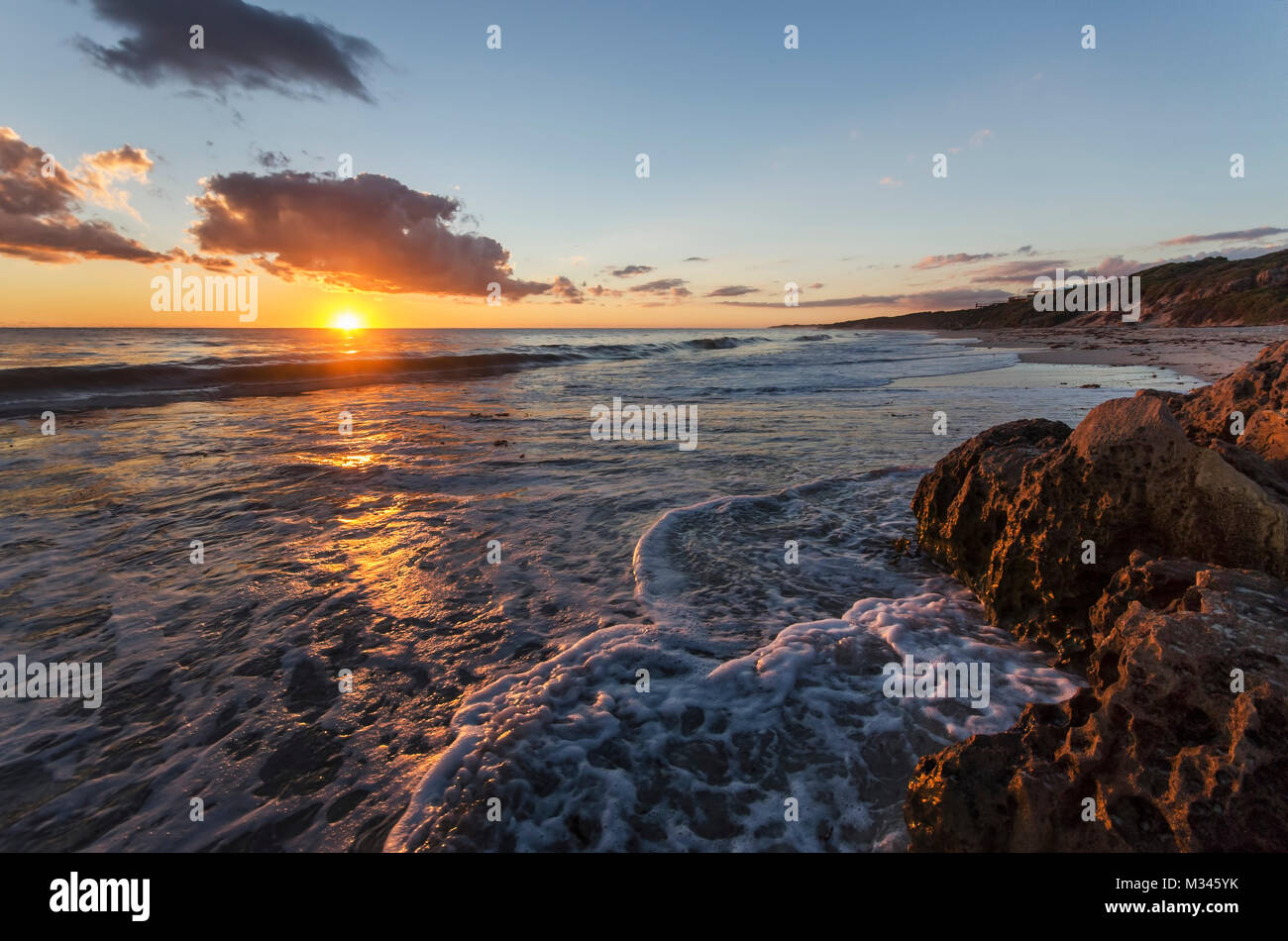 Beach Sunset, Perth, Western Australia, Australien Stockfoto