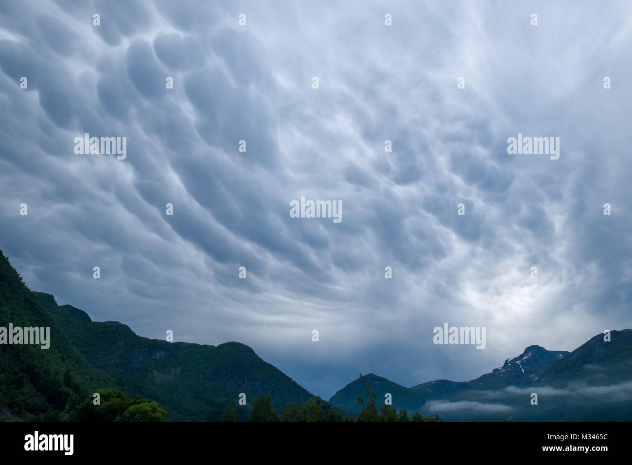 Dramatische Himmel, Norwegen Stockfoto