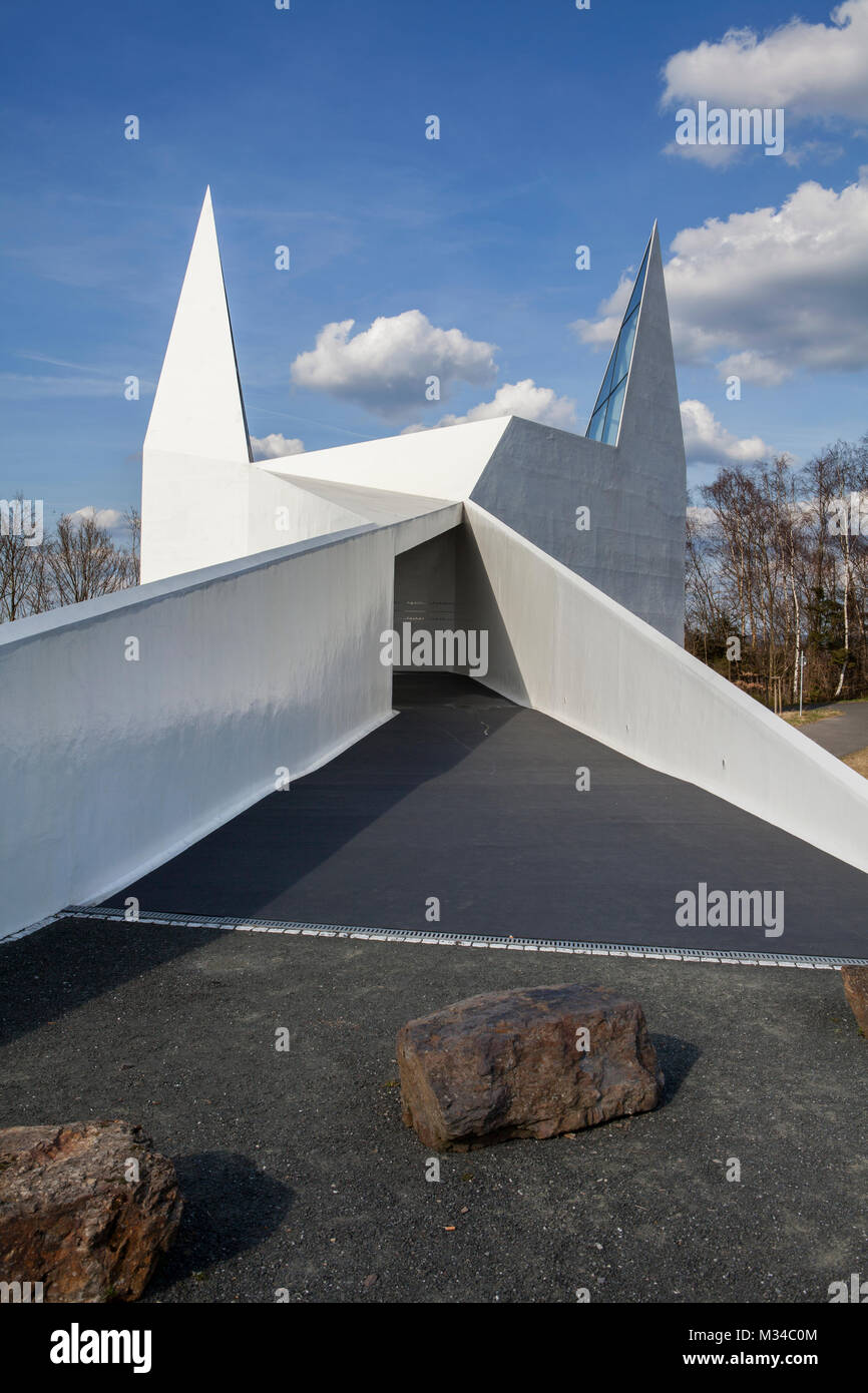 Siegerland Autobahn Kirche, Autobahn A45, Wilnsdorf, Nordrhein-Westfalen, Deutschland, Europa Stockfoto