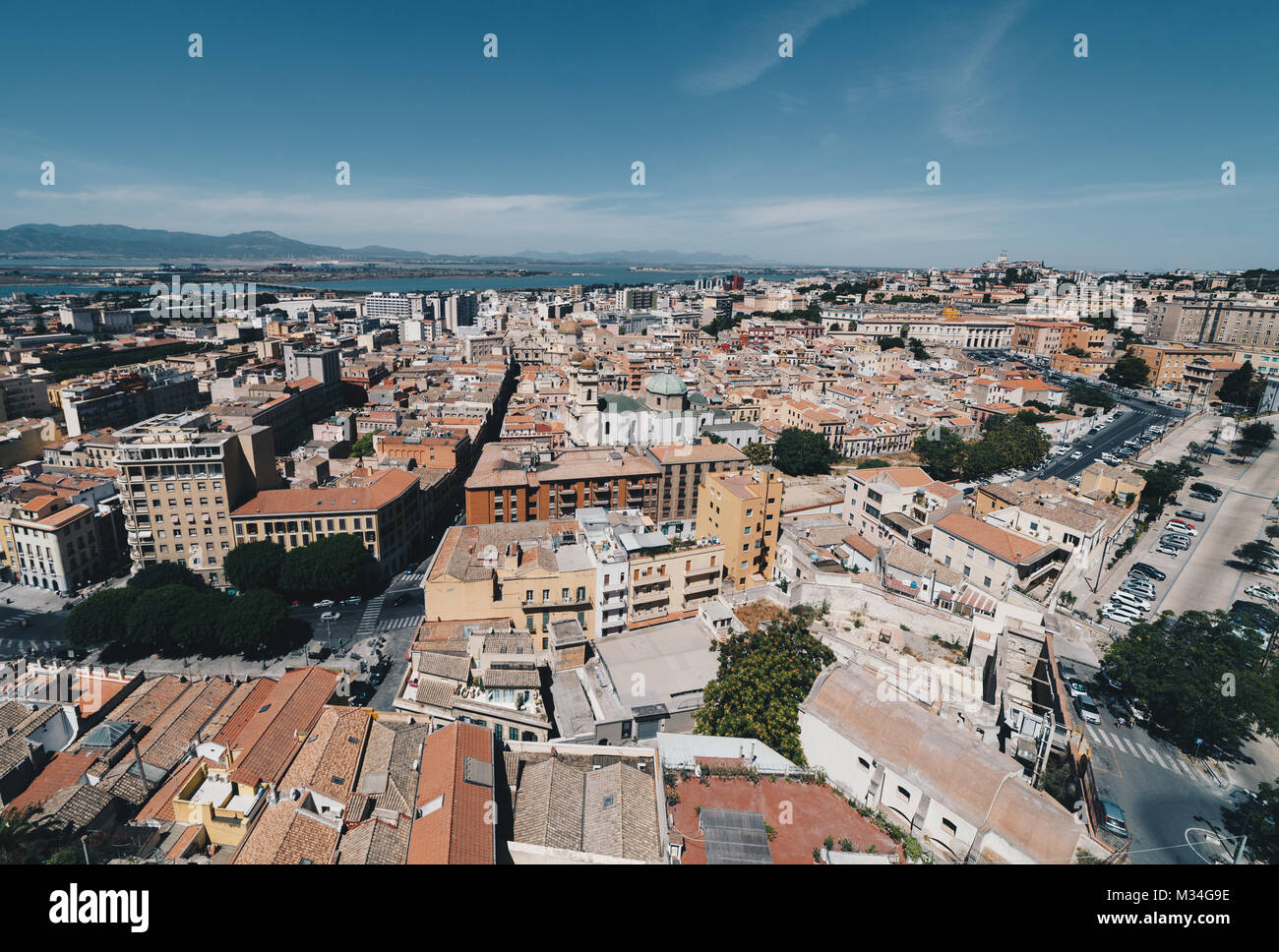 Hauptstadt Von Sardinien Mit Acht Buchstaben Luftaufnahme der Hauptstadt von Sardinien von der höchsten Turm