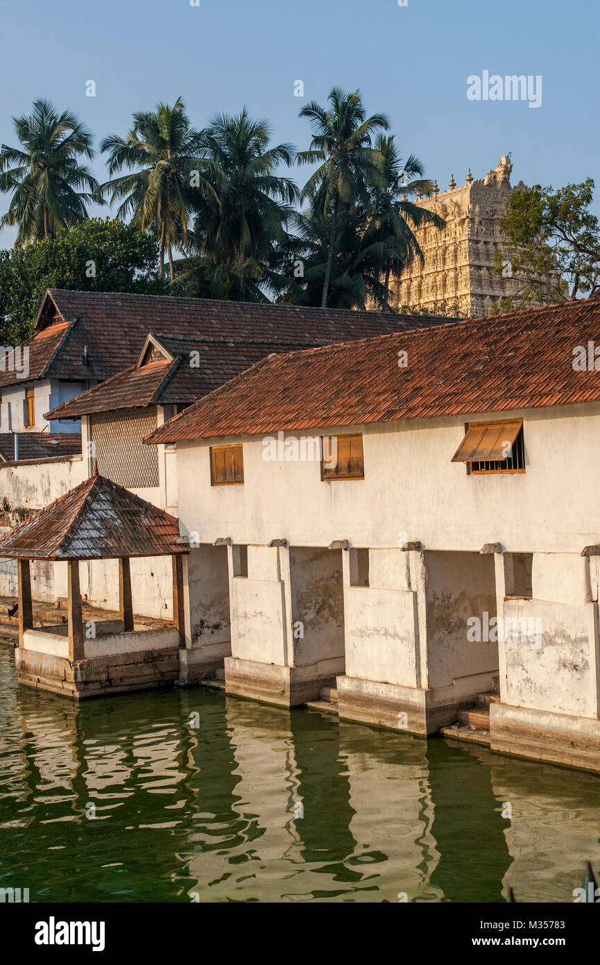Padmanabhaswamy Temple, Thiruvananthapuram, Kerala, Indien, Asien Stockfoto