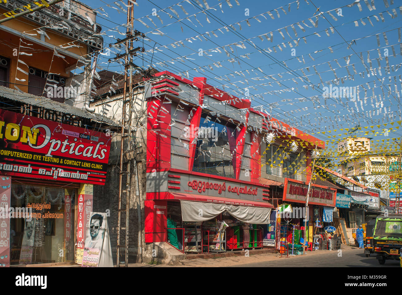 Straße Dekoration, changanassery, Kerala, Indien Asien Stockfoto