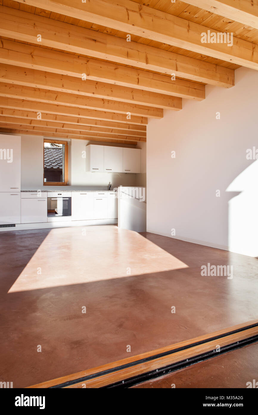 Komfortable leeren Loft, Interieur, häusliche Küche Stockfoto