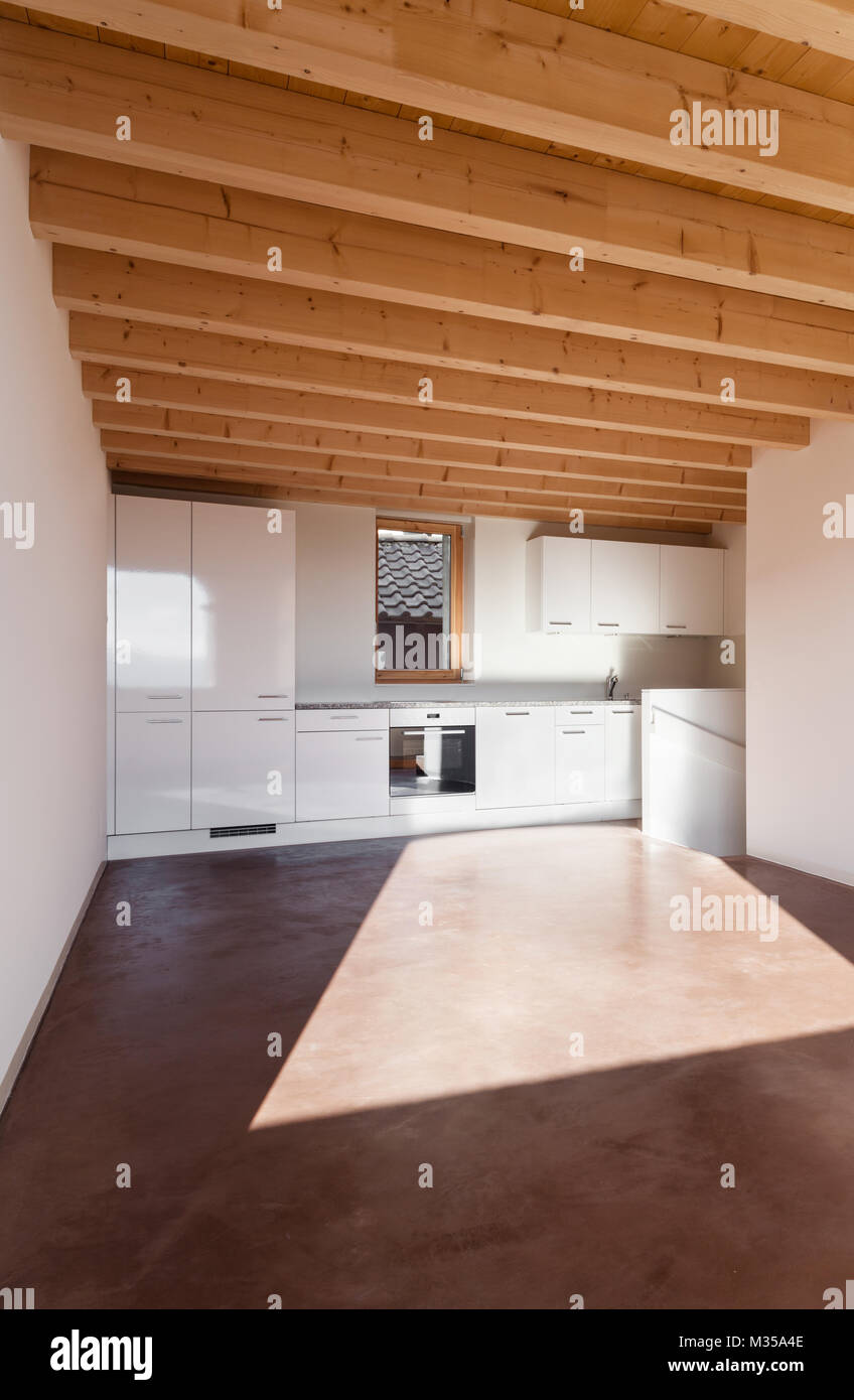 Komfortable leeren Loft, Interieur, häusliche Küche Stockfoto
