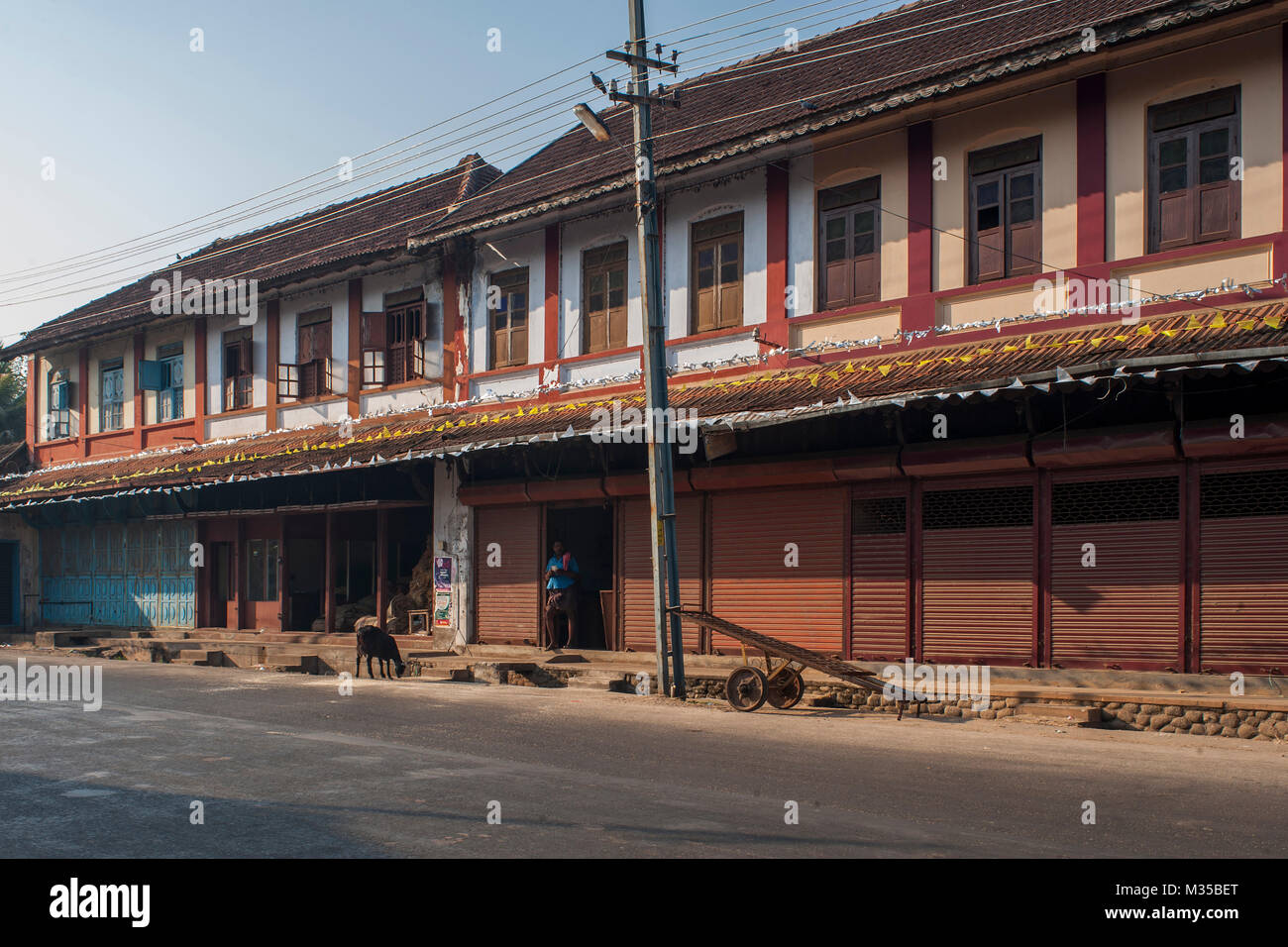 Straße, Changanacherry, Kottayam, Kerala, Indien, Asien Stockfoto
