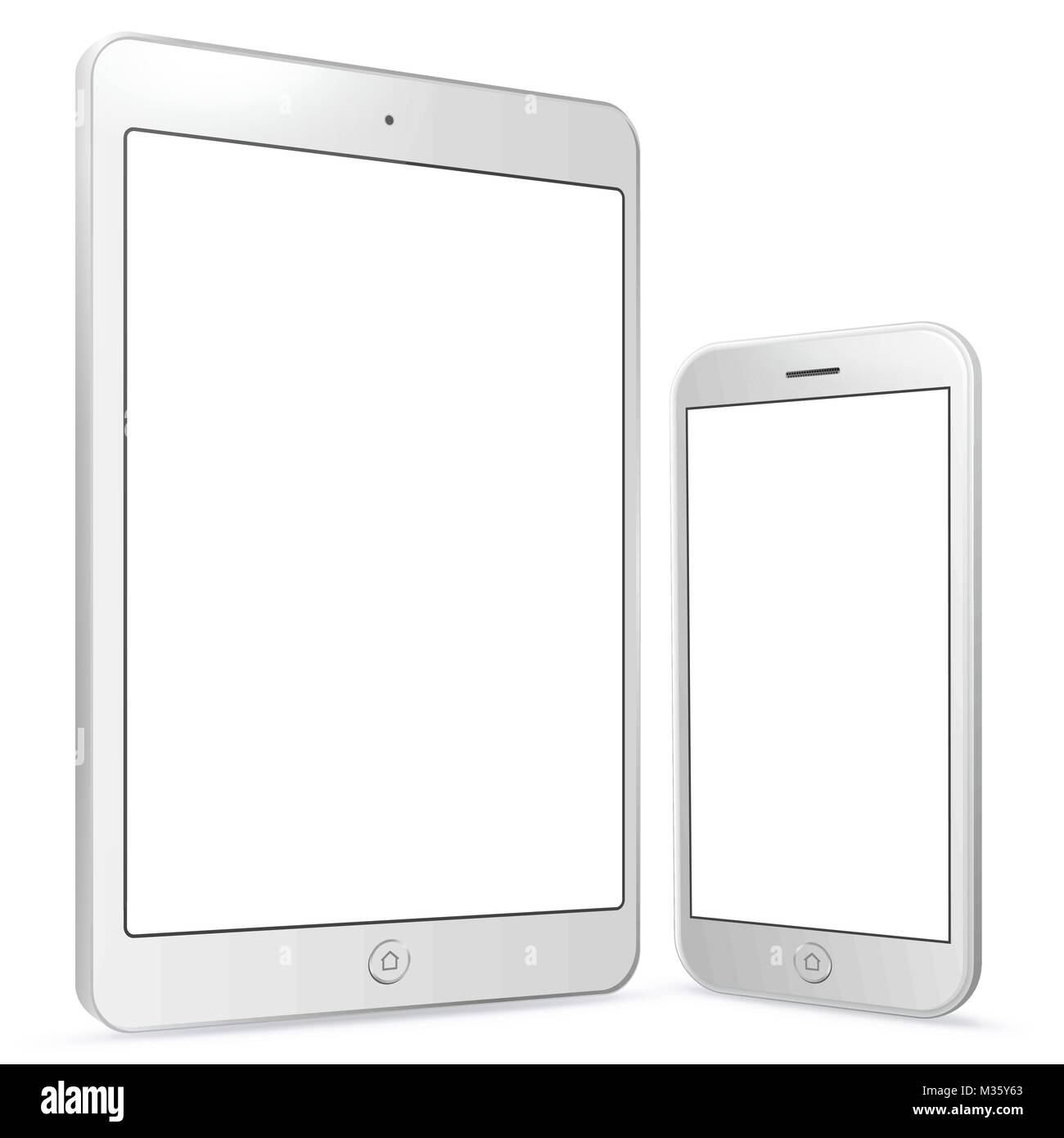 Tablet-PC und Handy Vector Illustration Stock Vektor