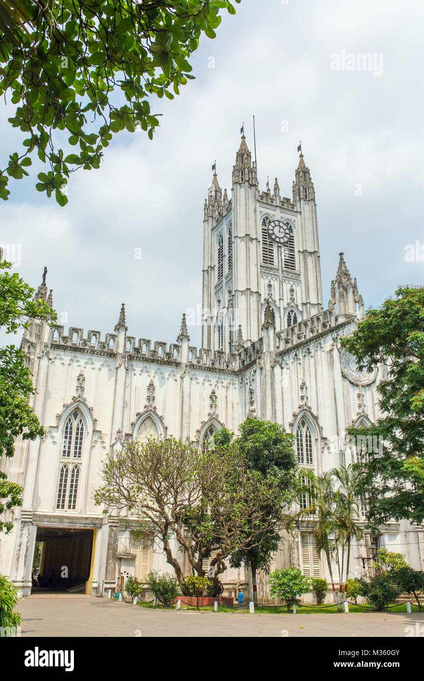 St Pauls Kathedrale ist eine anglikanische Kathedrale in Kolkata, West Bengal, Indien. Stockfoto