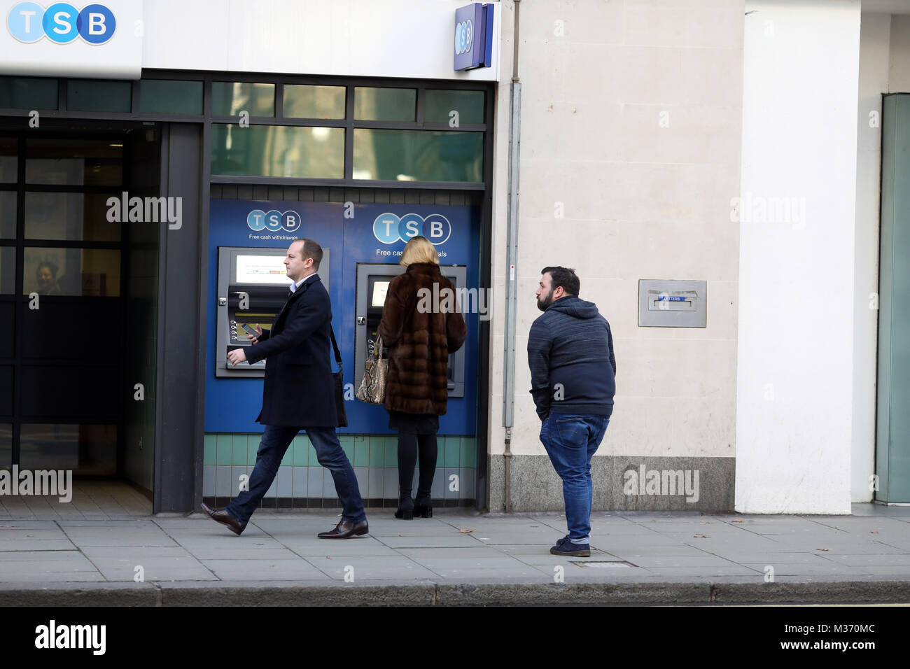 TSB cashpoint London Stockfoto
