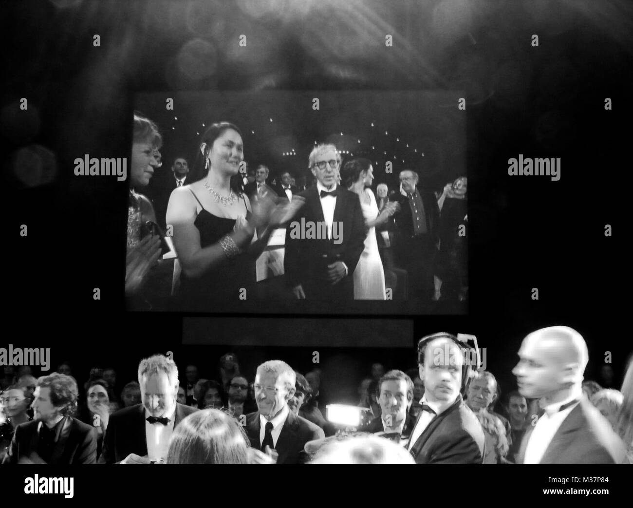 Woody Allen & bald Yi Previn die Teilnahme am Screening und nach Chopard Partei für 'Barcelona' Vicky Vicky Christine Christine Barcelons' Mai 17, 2008 Credit: Walter McBride/MediaPunch Stockfoto