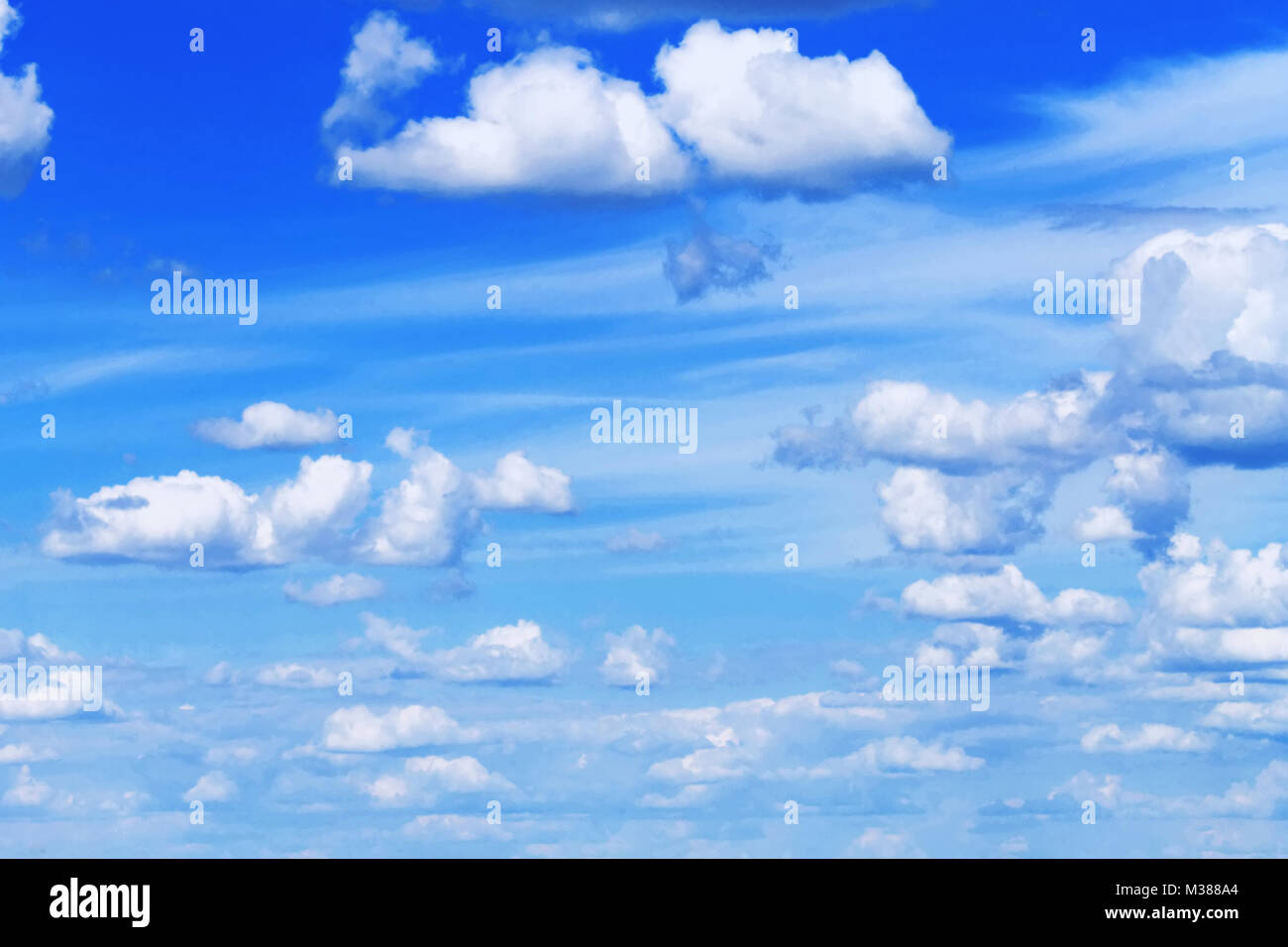 Blauer Himmel mit weißen Wolken schließen-p Stockfoto