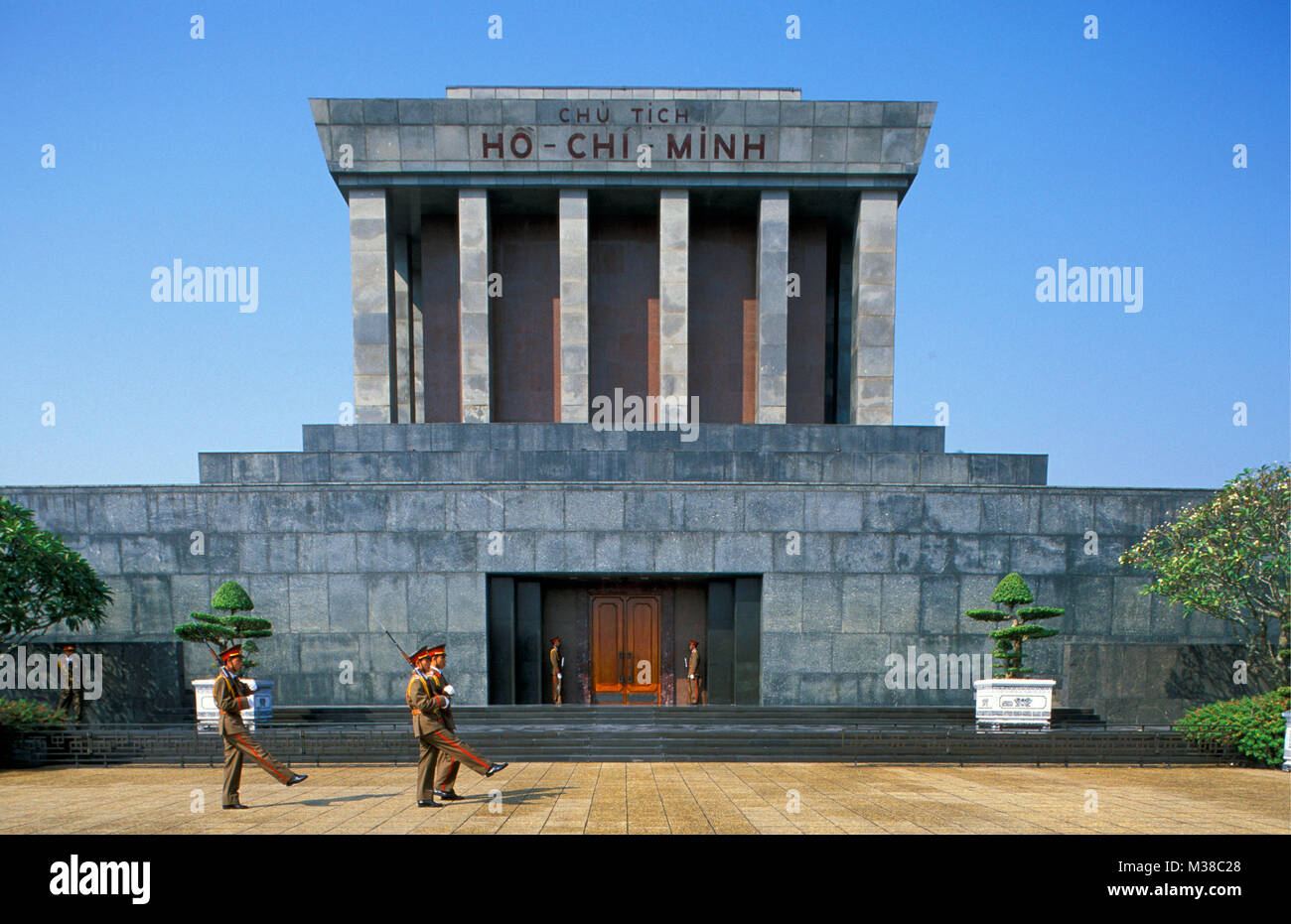 Vietnam. Hanoi. Ho Chi Minh Mausoleum. Wachen. Stockfoto