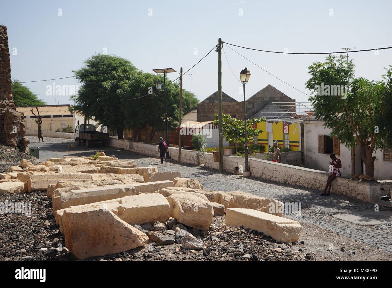 Die Ruinen der alten Kathedrale, Cidade Velha, Insel Santiago, Kap Verde Stockfoto