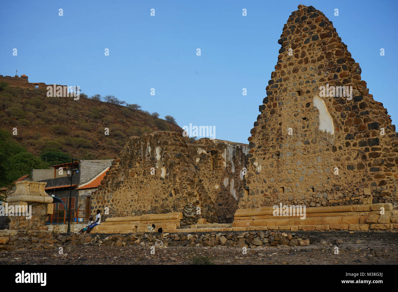 Die Ruinen der alten Kathedrale, Cidade Velha, Insel Santiago, Kap Verde Stockfoto