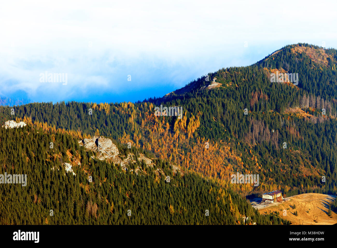 Polen, Tatra, Zakopane - Kalackie Siodlo, Siwarowe Siodlo, Krokiew Gipfeln und Bialego Pass Stockfoto