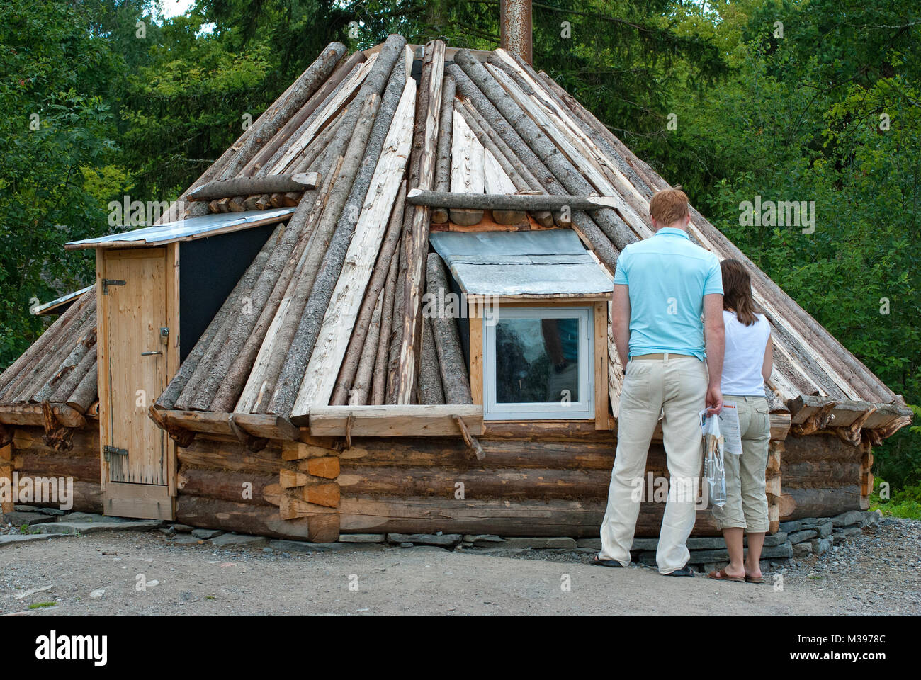 Traditionelle samische Hütte, Freilichtmuseum Skansen, Stockholm