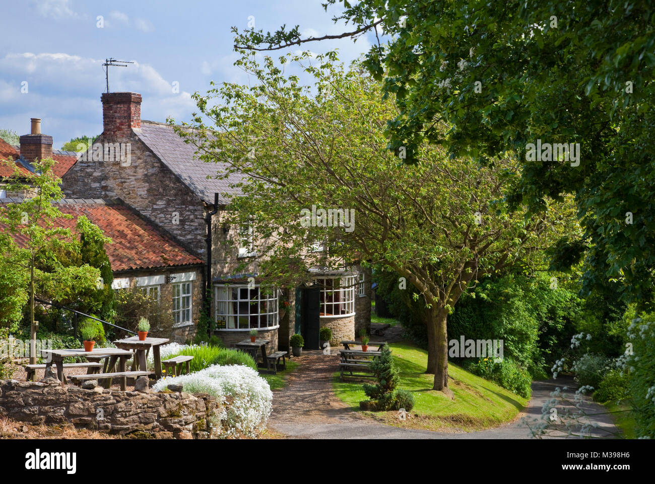 Black Swan Pub Oldstead North York Moors Stockfoto