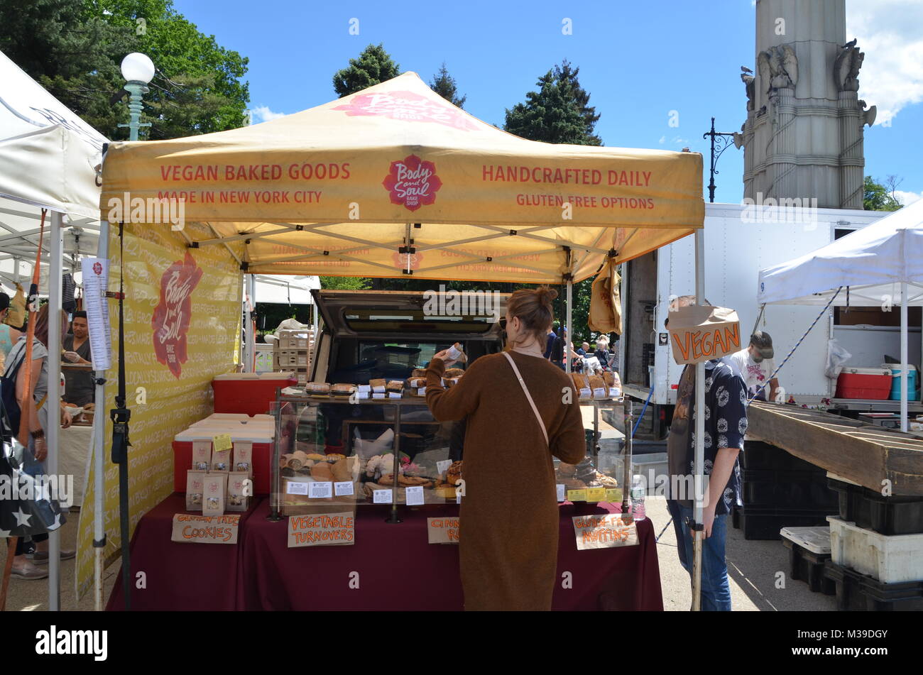 Grand Army Plaza Farmers Market Brooklyn Park Slope New York USA Stockfoto