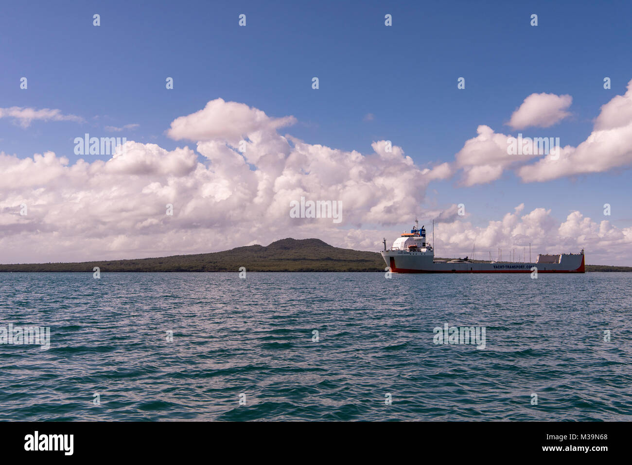 Yachtcharter, Yacht Transport Schiff Auckland abfliegen. Stockfoto