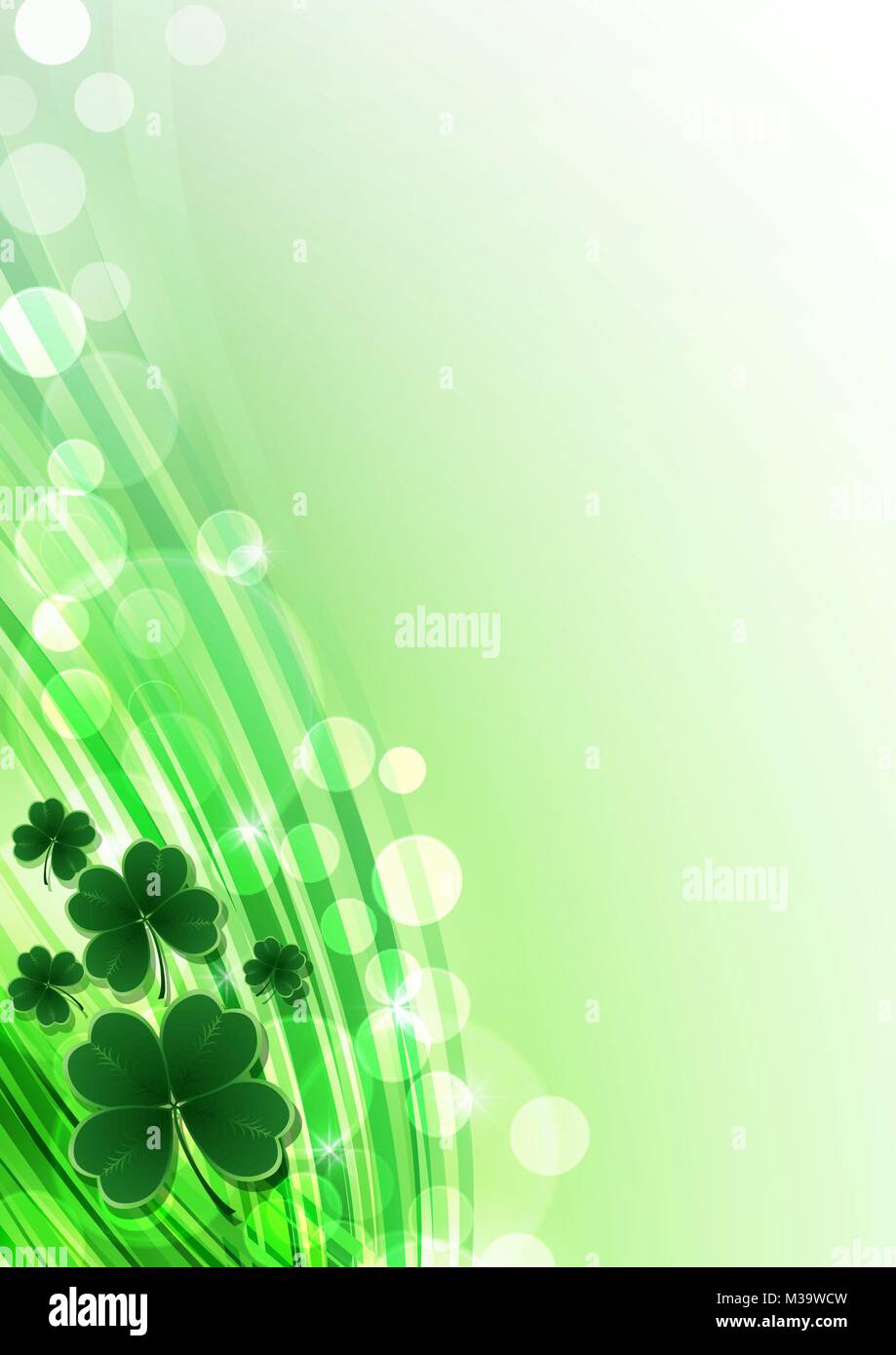 Vektor glücklich Saint Patricks Day Background mit Klee Stock Vektor