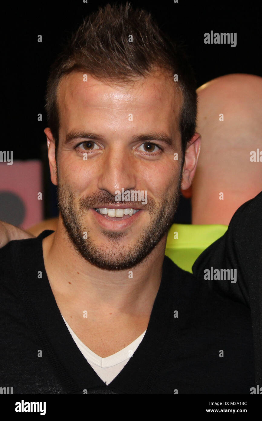 Rafael van der Vaart, Dart Showturnier im Vorfeld der PDC-Webarchiv, HSV Arena, Hamburg, 31.01.2013 Stockfoto