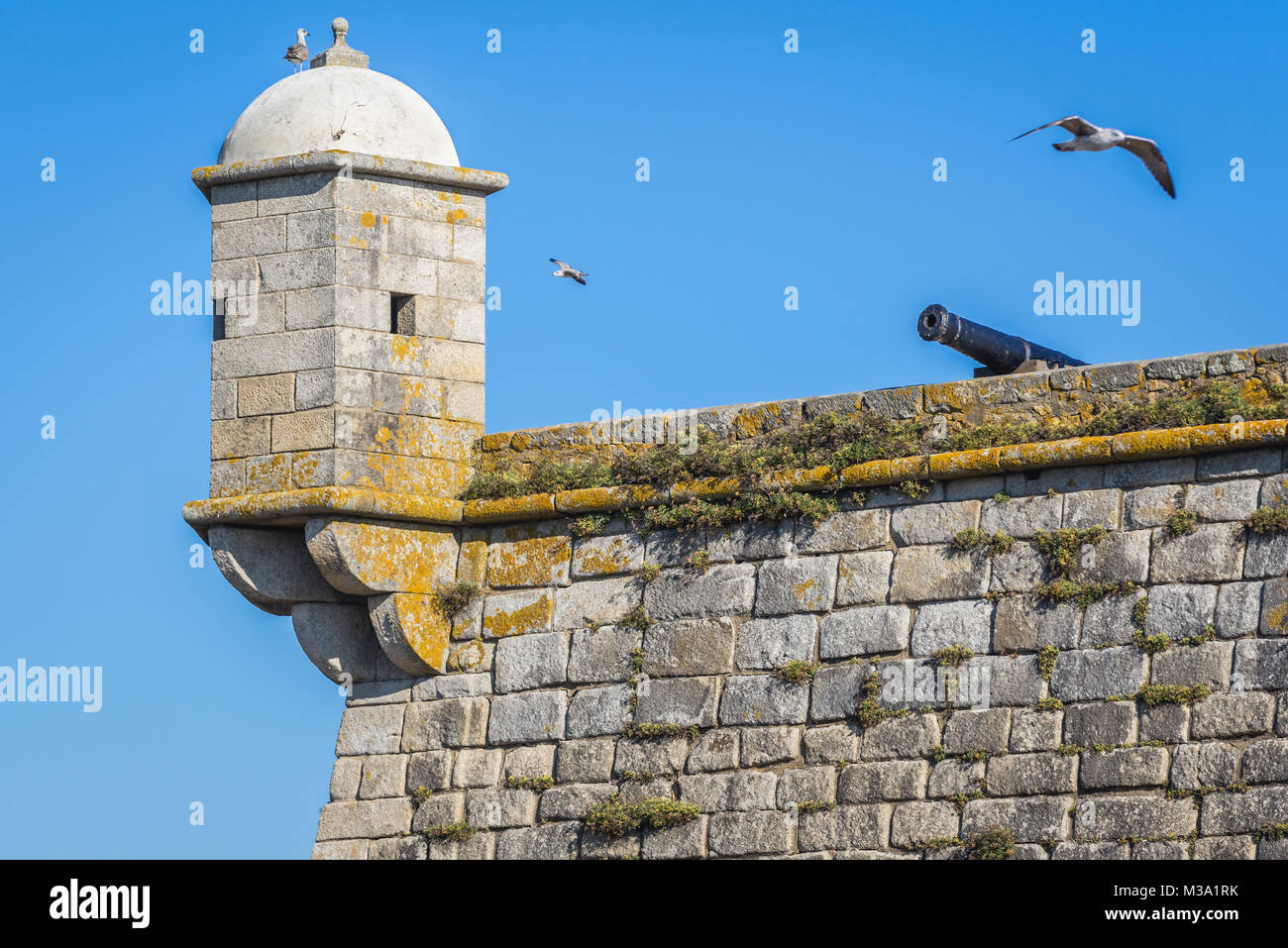 In der Nähe von Fort von Sao Francisco do Queijo weiß auch als Schloss des Käse in Porto, die zweitgrößte Stadt in Portugal auf der Iberischen Halbinsel Stockfoto