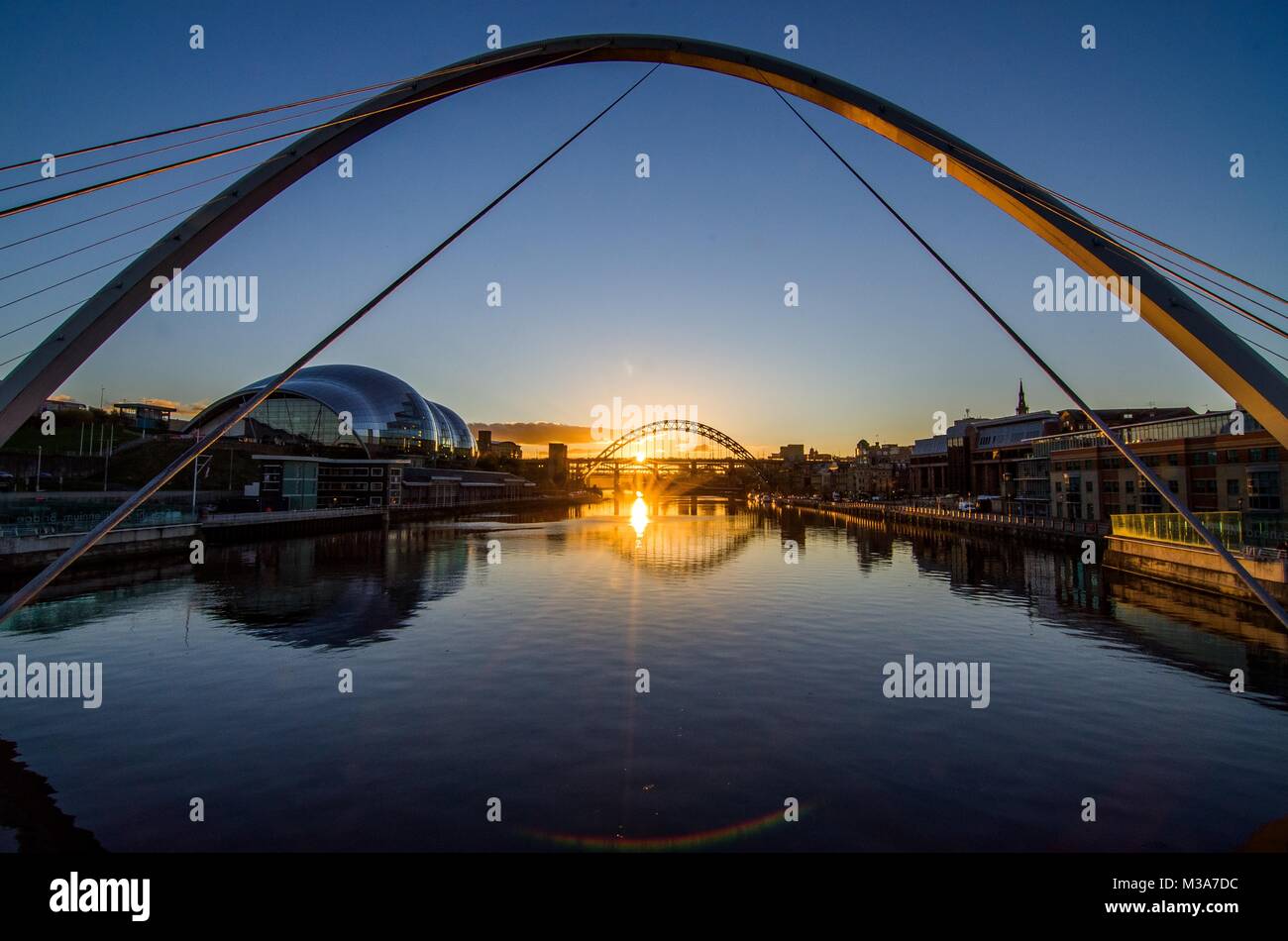 Gateshead Millennium Bridge Stockfoto