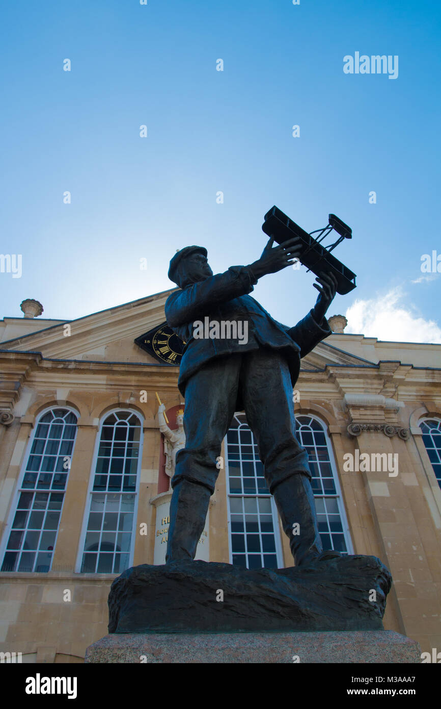 MONMOUTH: Charles Stewart Rolls staue von A.B. Burton Stockfoto