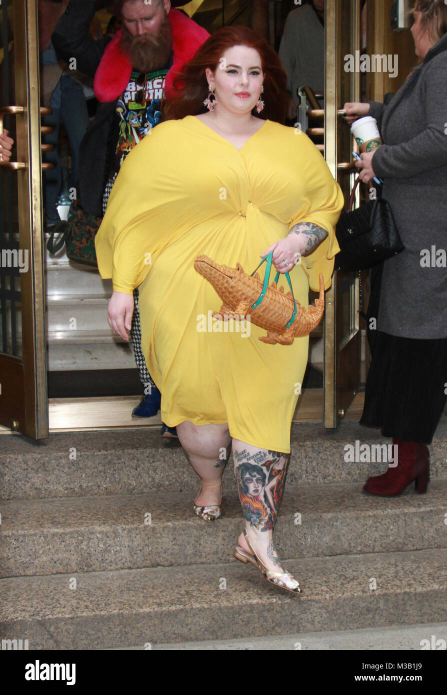 New York, NY, USA. 9 Feb, 2018. Tess Urlaub in Kate Spade - Präsentation - Februar 2018 - New York Fashion Week: Die Shows am Masonic Hall New YorkCity am 09 Februar, 2018. Credit: Rw/Medien Punch/Alamy leben Nachrichten Stockfoto