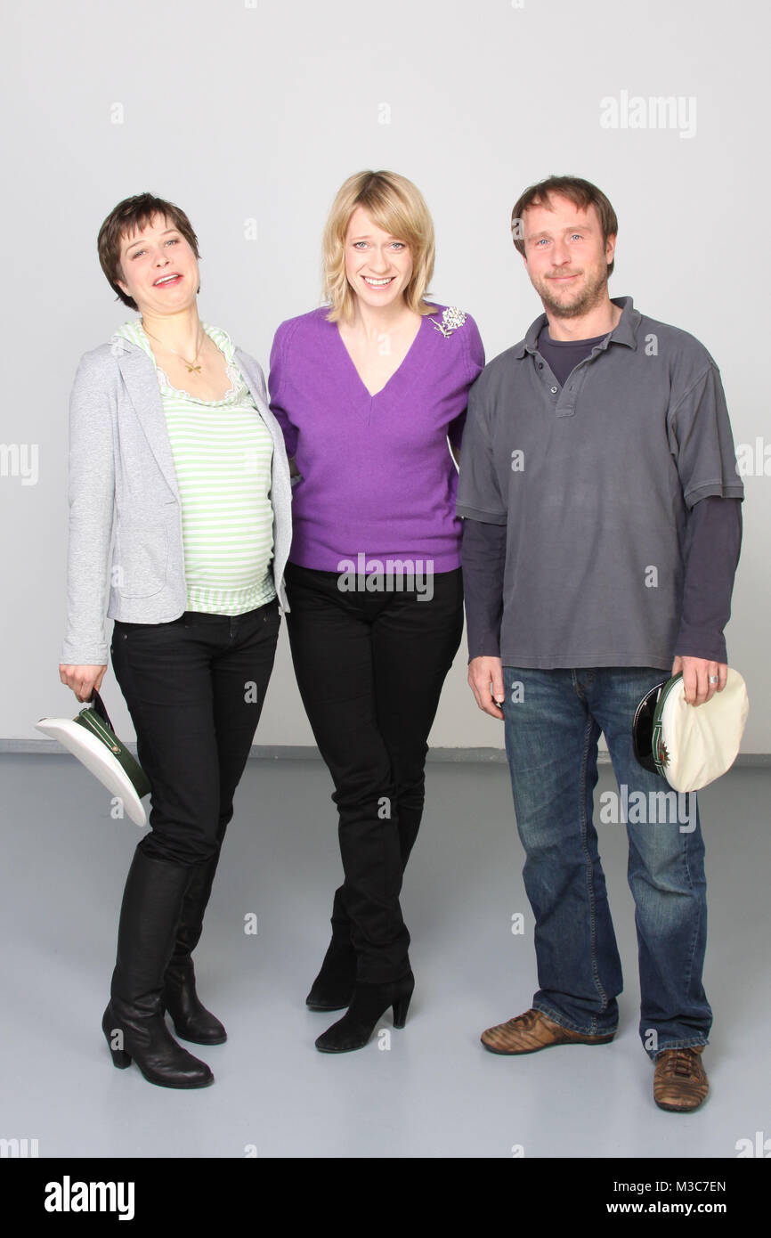 Fototermin 'Mord mit Aussicht", Hamburg, 31.03.2010, Meike Droste, Caroline Peters, Bjarne Maedel Stockfoto