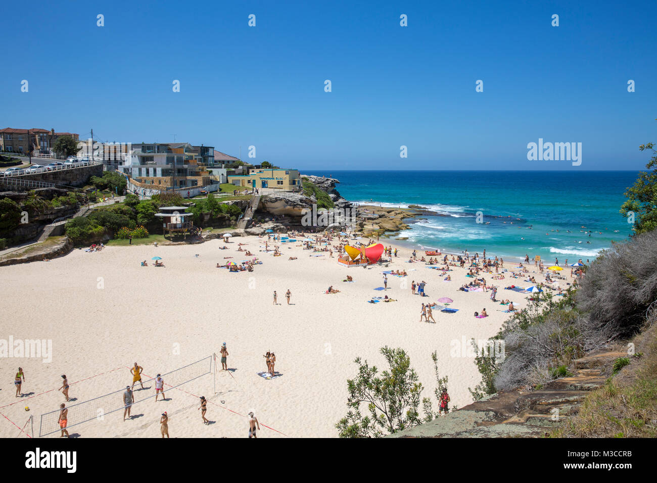 Nähe: Tamarama Beach in den östlichen Vororten von Sydney, New South Wales, Australien Stockfoto