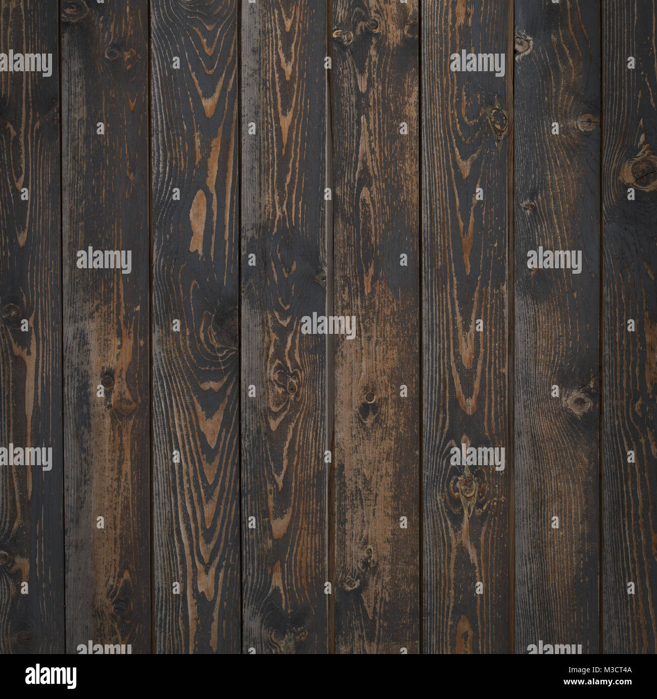 Dunkles Holz vertikale Textur oder Hintergrund Stockfoto