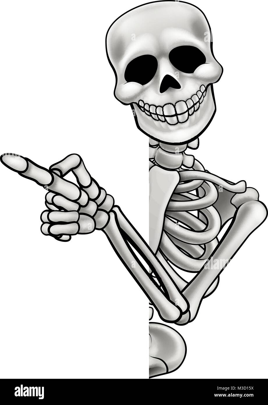 Zeigen Cartoon Skelett Stock Vektor