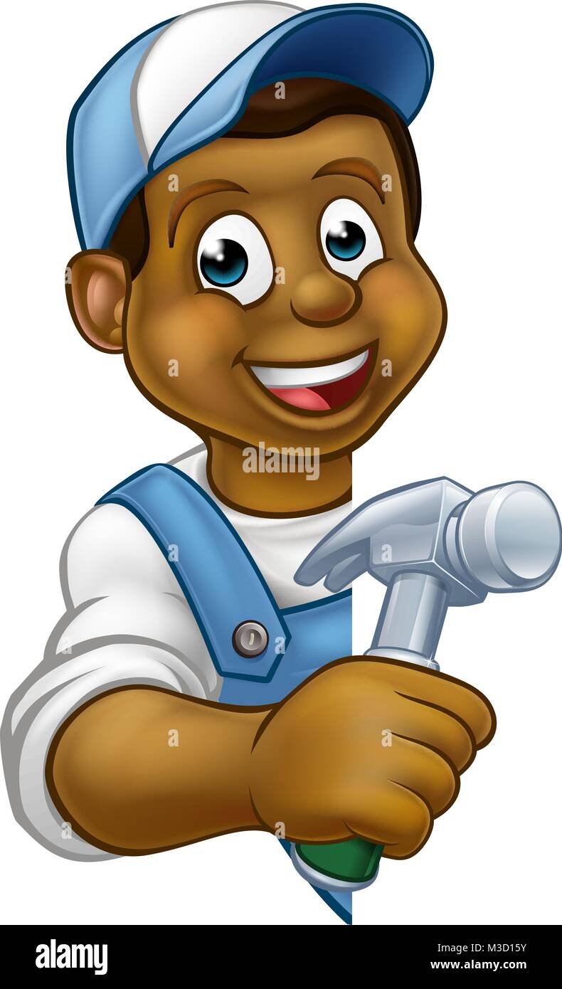Tischler Builder Cartoon Stock Vektorgrafik Alamy