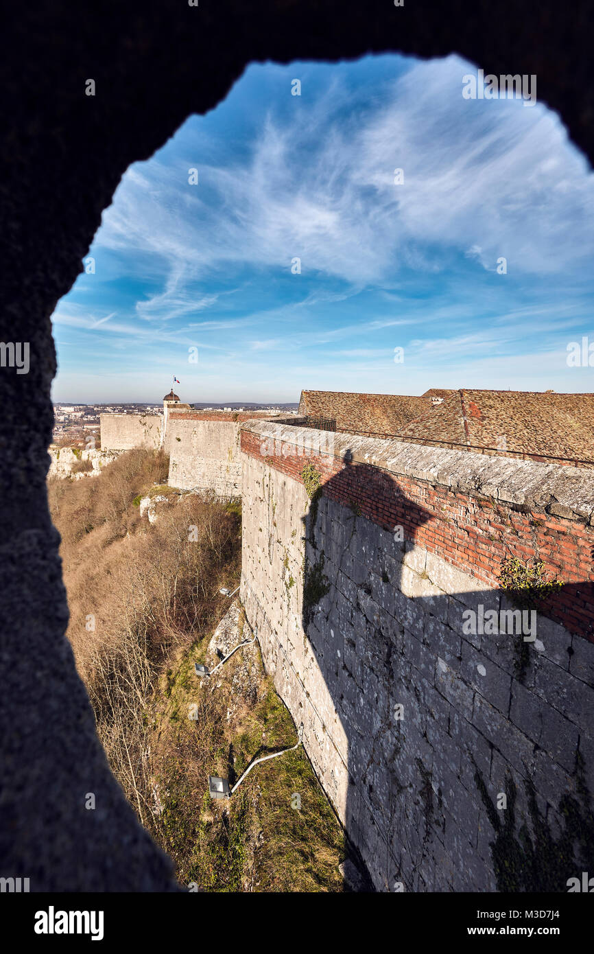 Die Zitadelle von Besançon, eine Festung aus dem 17. Jahrhundert, die von Vauban für Louis XIV. UNESCO-Weltkulturerbe. Besançon. Doubs. Bourgogne-Franche-Comt Stockfoto