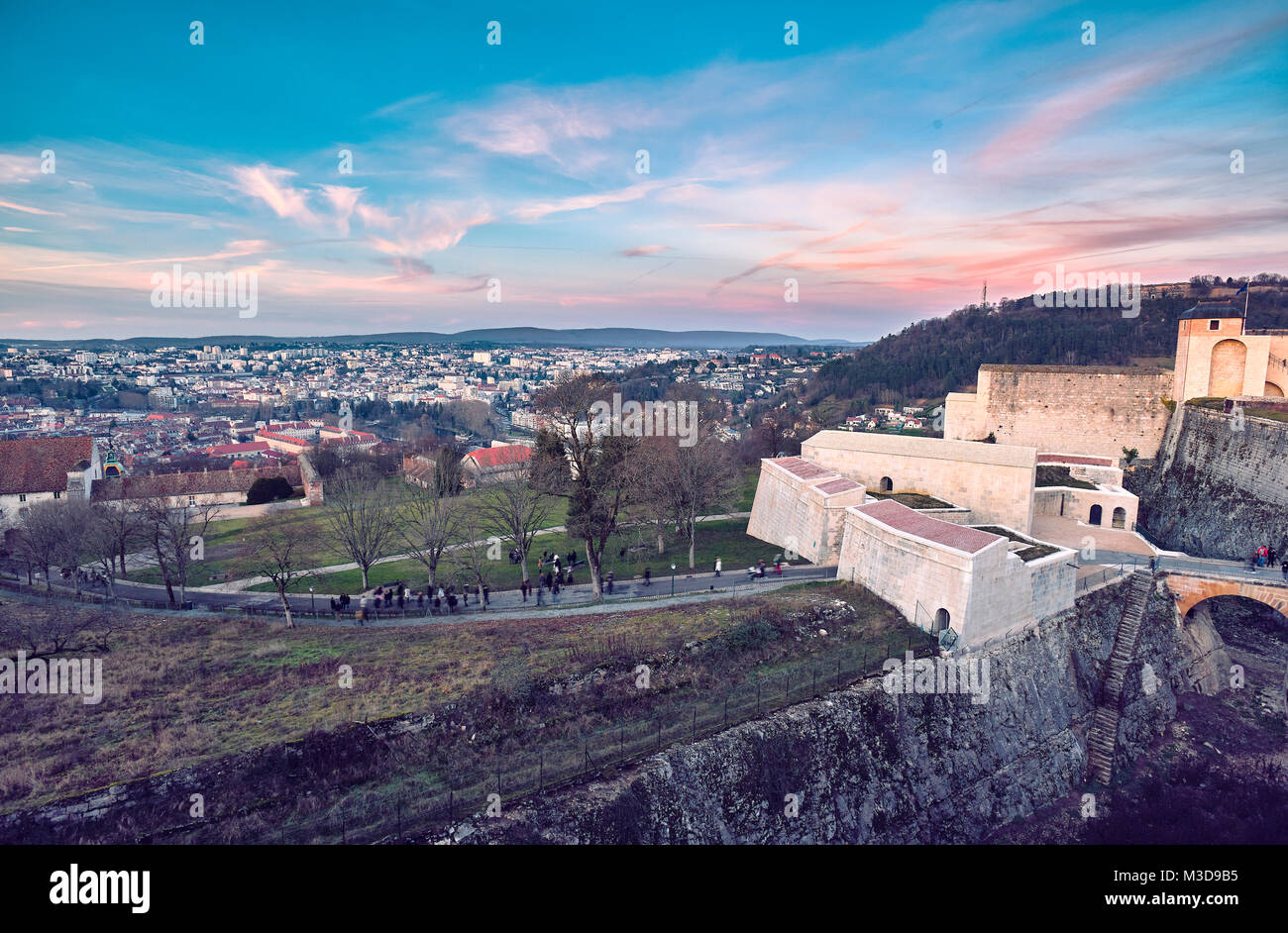 Die Zitadelle von Besançon, eine Festung aus dem 17. Jahrhundert, die von Vauban für Louis XIV. UNESCO-Weltkulturerbe. Besançon. Doubs. Bourgogne-Franche-Comt Stockfoto