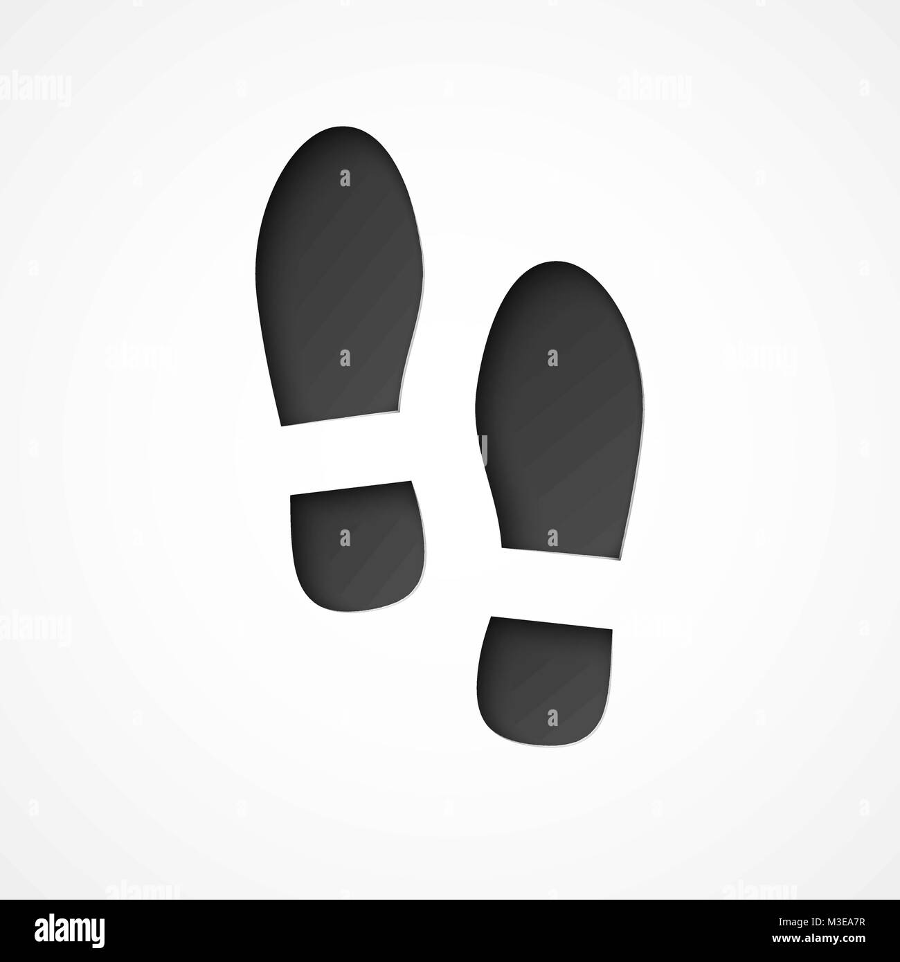 Anschluss für ein Paar Schuhe. Footprint von Stiefel. Vecttor Abbildung Stock Vektor