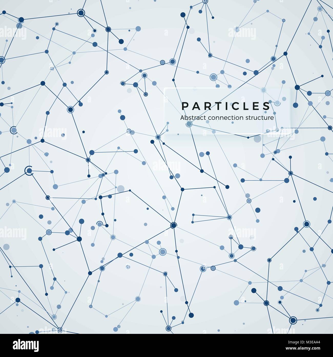 Knoten, Punkte und Linien. Abstrakte Komplexität geometrische grafik hintergrund. Struktur der Atom-, Molekül- und Kommunikation. Grosse Daten komplex mit Verbindungen. Stock Vektor