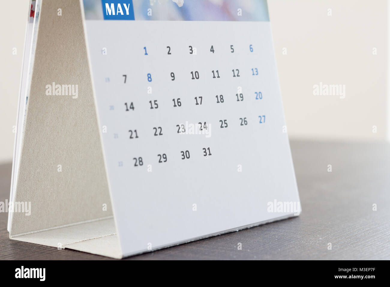 leerer Desktop-Kalender Stockfoto