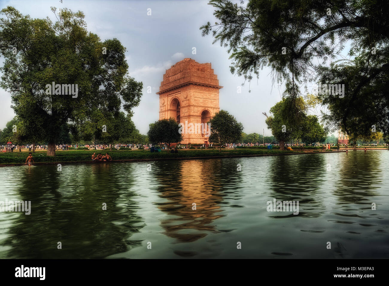 Gate of India Delhi im Jahr 2015 getroffen Stockfoto