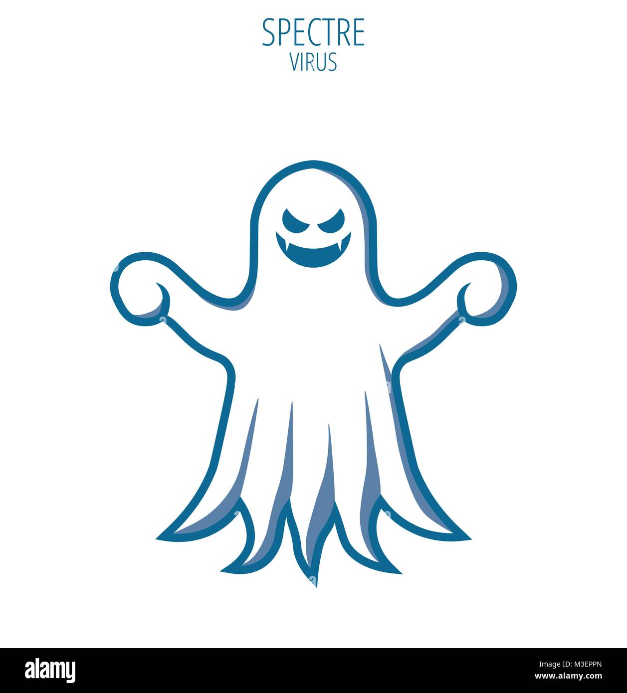 Gespenst VIRUS MALWARE SYMBOL Stock Vektor