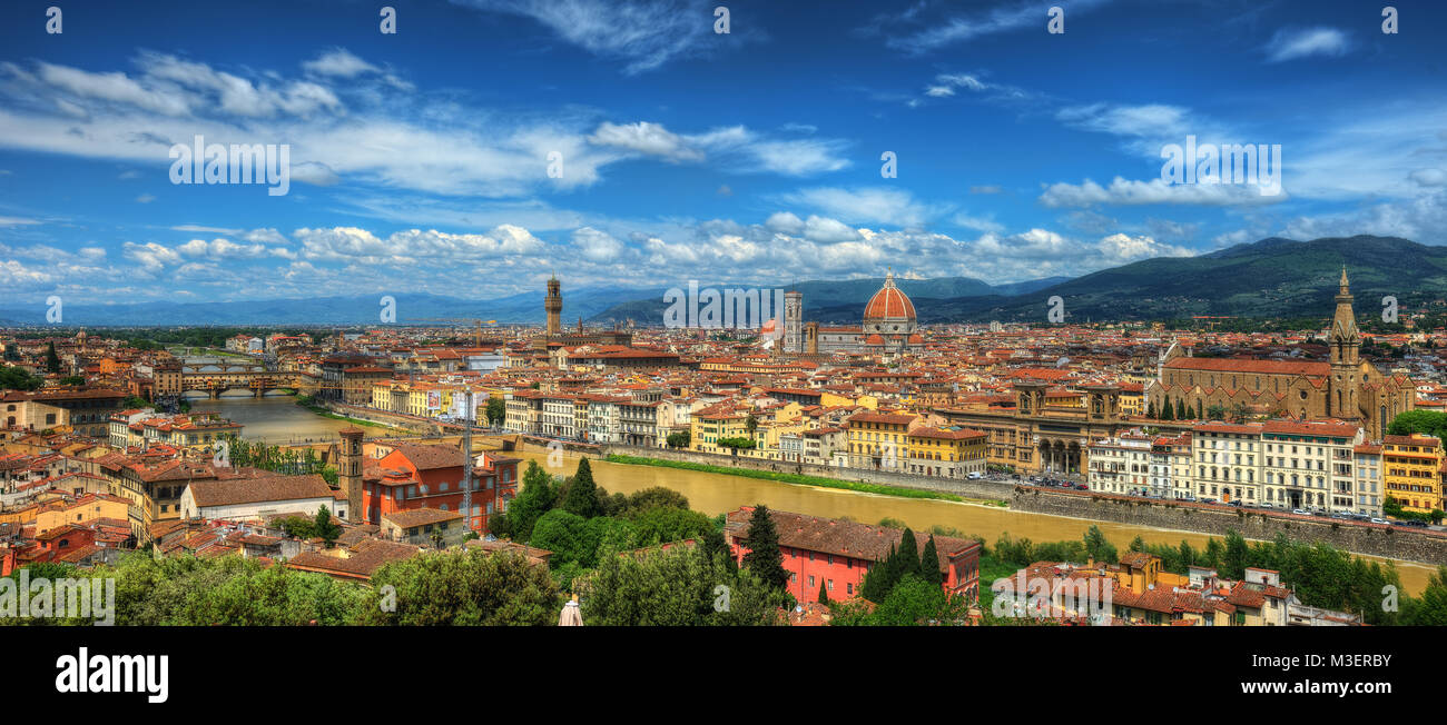 Florenz Sicht im Jahr 2015 getroffen Stockfoto