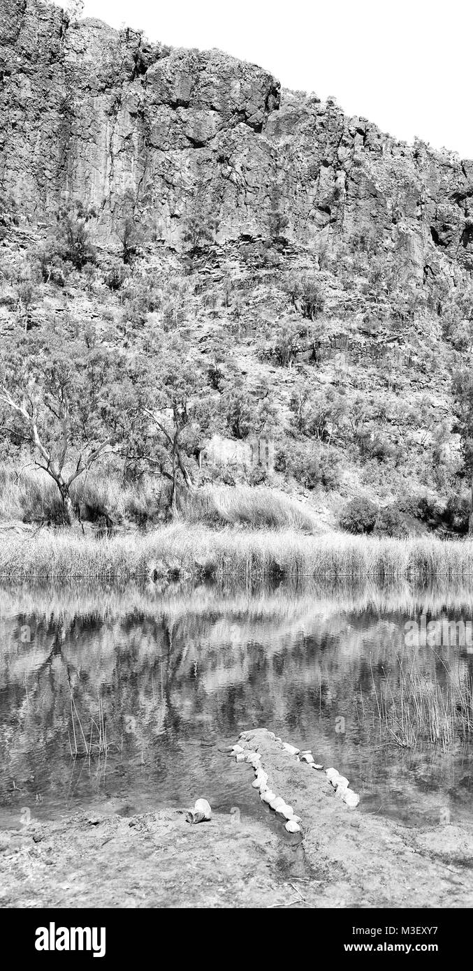 In Australien natuarl Kings Canyon und der Fluss in der Nähe der Berg in der Natur Stockfoto