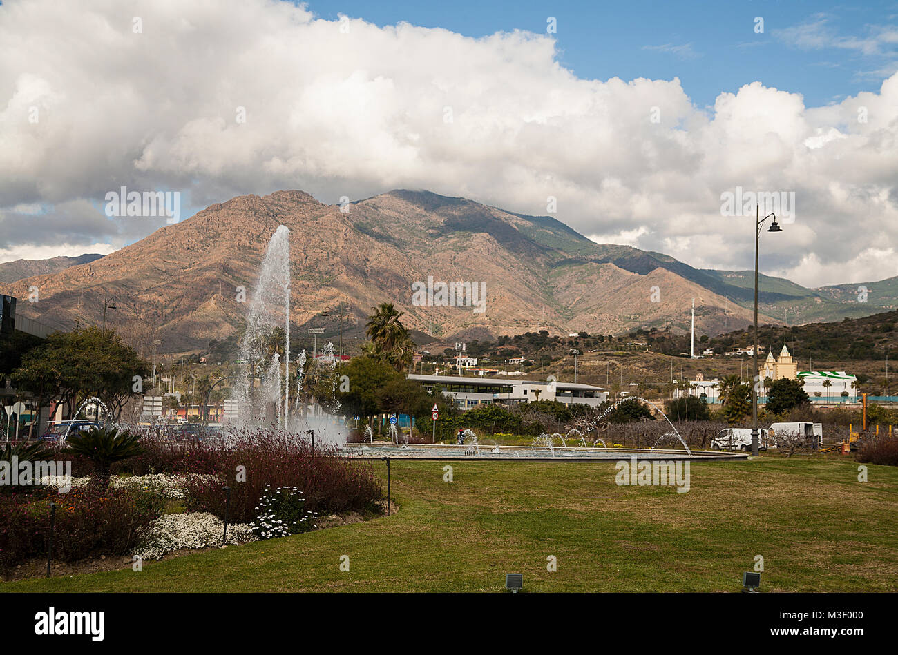 Sierra Nevadas, mount Bermeja von Estepona gesehen Stockfoto