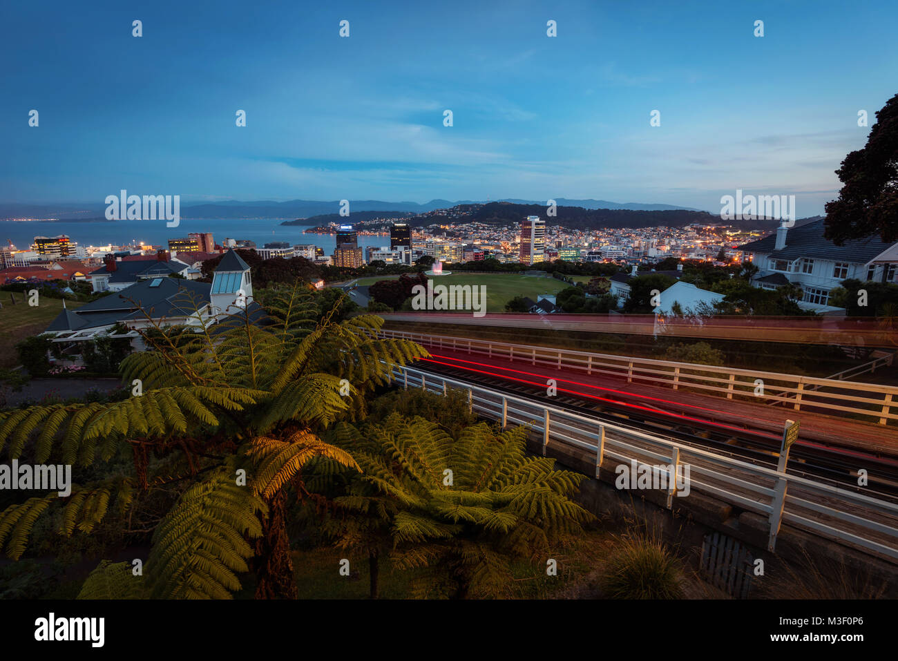 Wellington Cable Car Neuseeland im Jahr 2015 getroffen Stockfoto