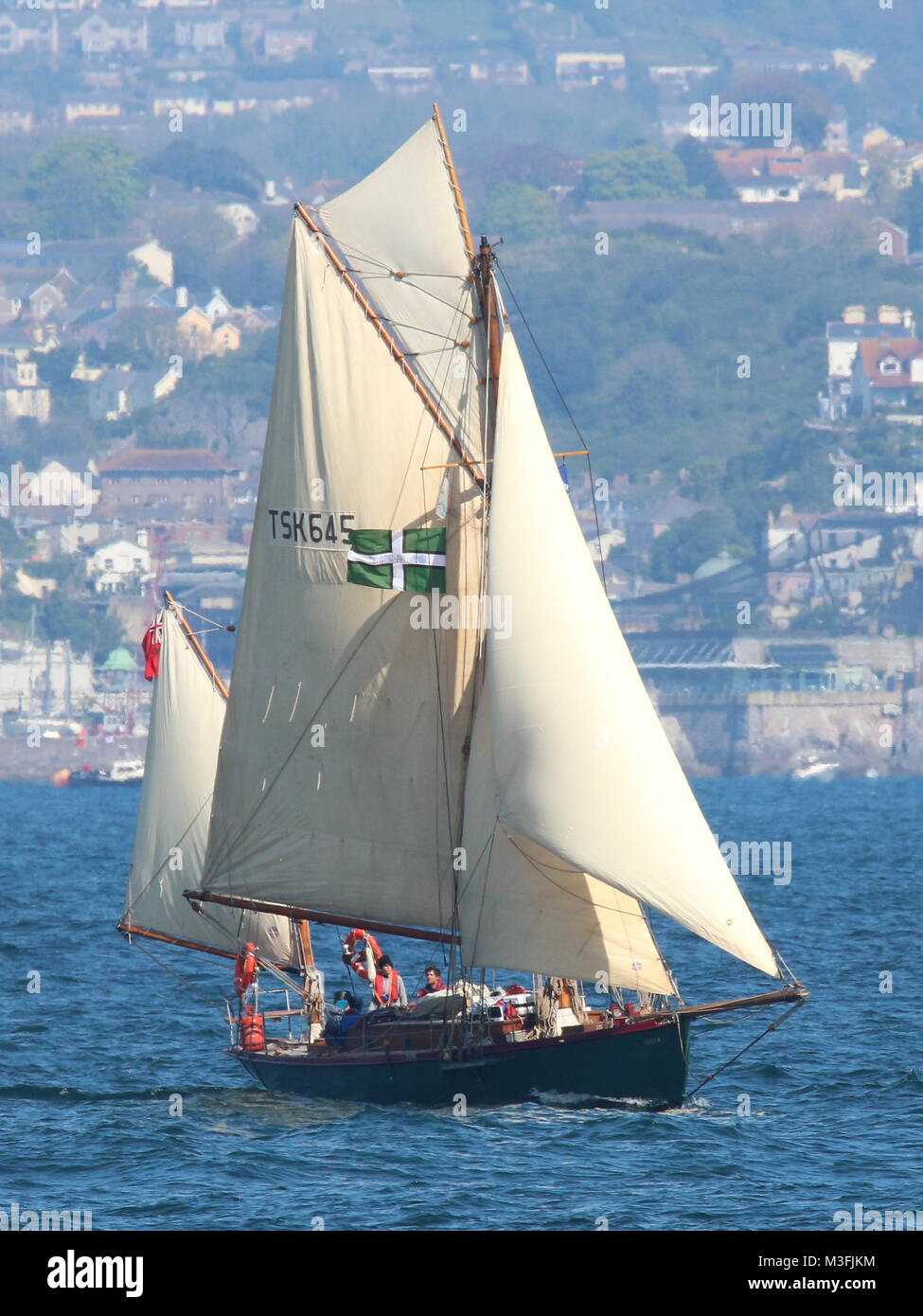 Moosk ist das älteste Schiff der Insel vertrauen, ein Sail Training Liebe in Exeter auf Basis betrieben. Stockfoto