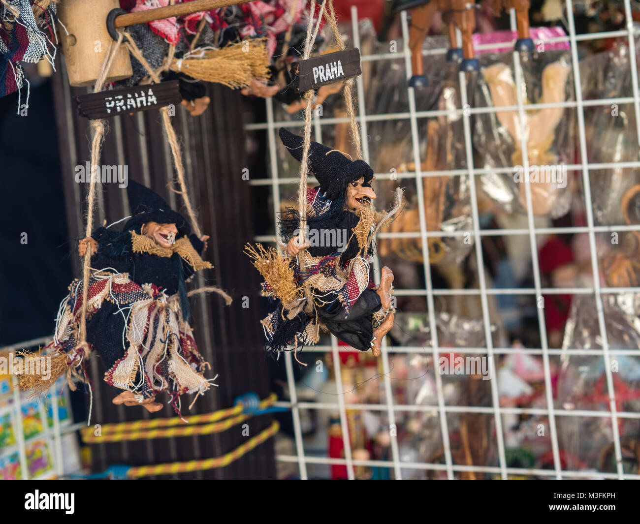 Souvenirs an der Havel Markt in der Altstadt von Prag, Tschechische Republik Stockfoto