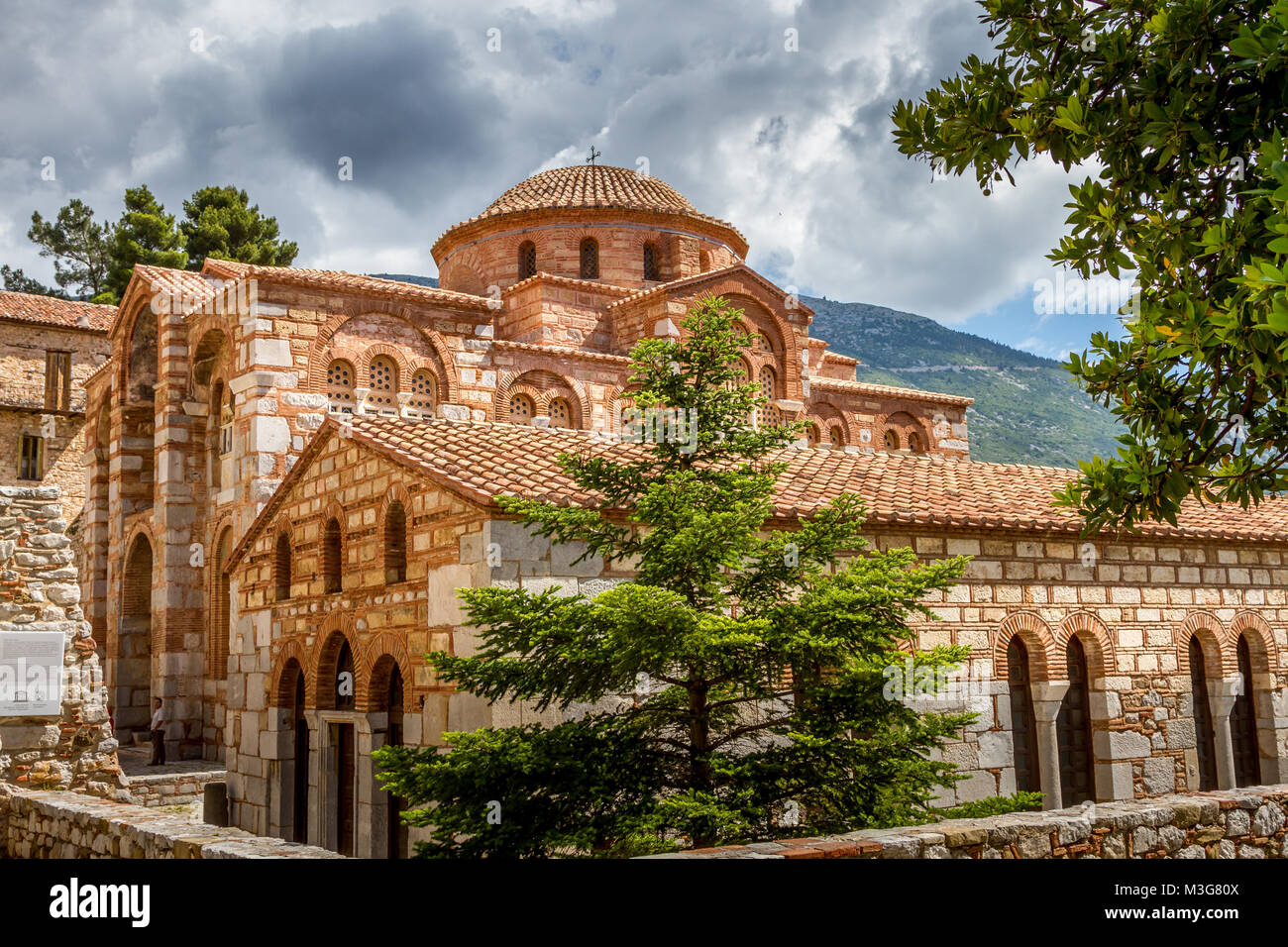 In der byzantinischen Kloster Kloster Hosios Loukas, ein UNESCO-Weltkulturerbe, in Böotien region, Zentral Griechenland. Stockfoto