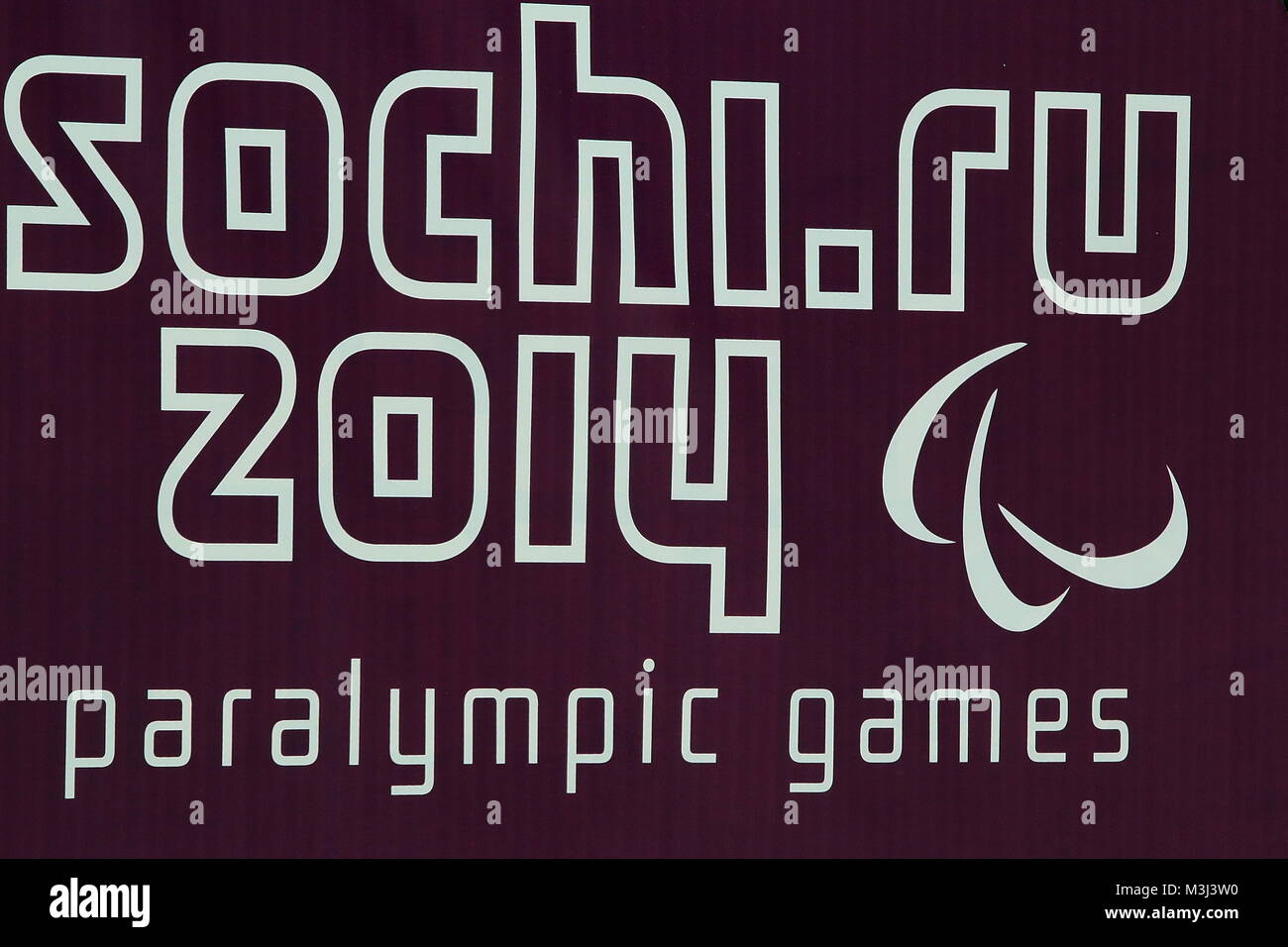 Paralympics Sotschi 2014 / Paralympische Winterspiele Sotschi 2014 Stockfoto