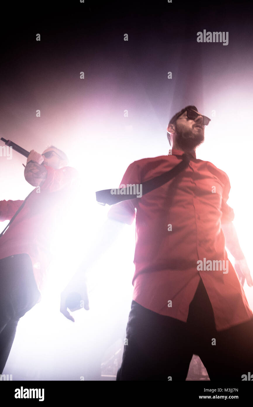 London, Großbritannien. 10 Feb, 2018. Riot Propaganda kommt in London mit ihrem zweiten Album "Hidden Agenda". Riot Propaganda ist eine spanische Musik Band und sie veranstaltet ein Konzert in London im Februar. Credit: Brais G Rouco/SOPA/ZUMA Draht/Alamy leben Nachrichten Stockfoto